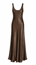SILK DRESS ESPRESSO