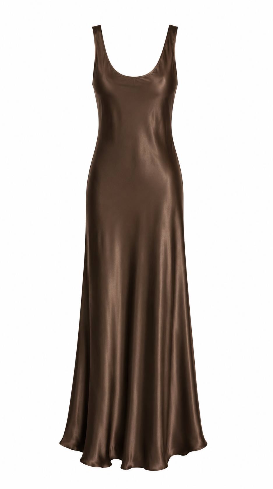 SILK DRESS ESPRESSO
