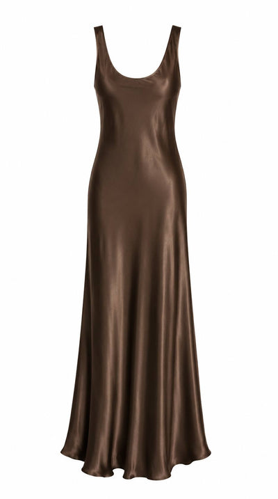 DRESS "SHE" IN CHOCO BROWN
