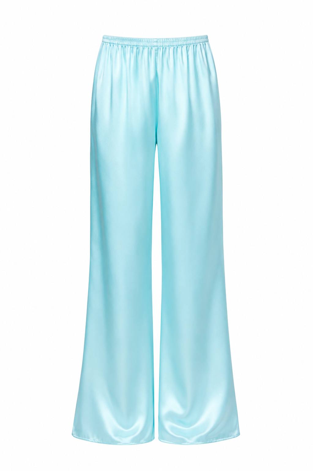 SILK PANTS OCEAN BLUE