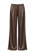 SILK PANTS CHOCO BROWN