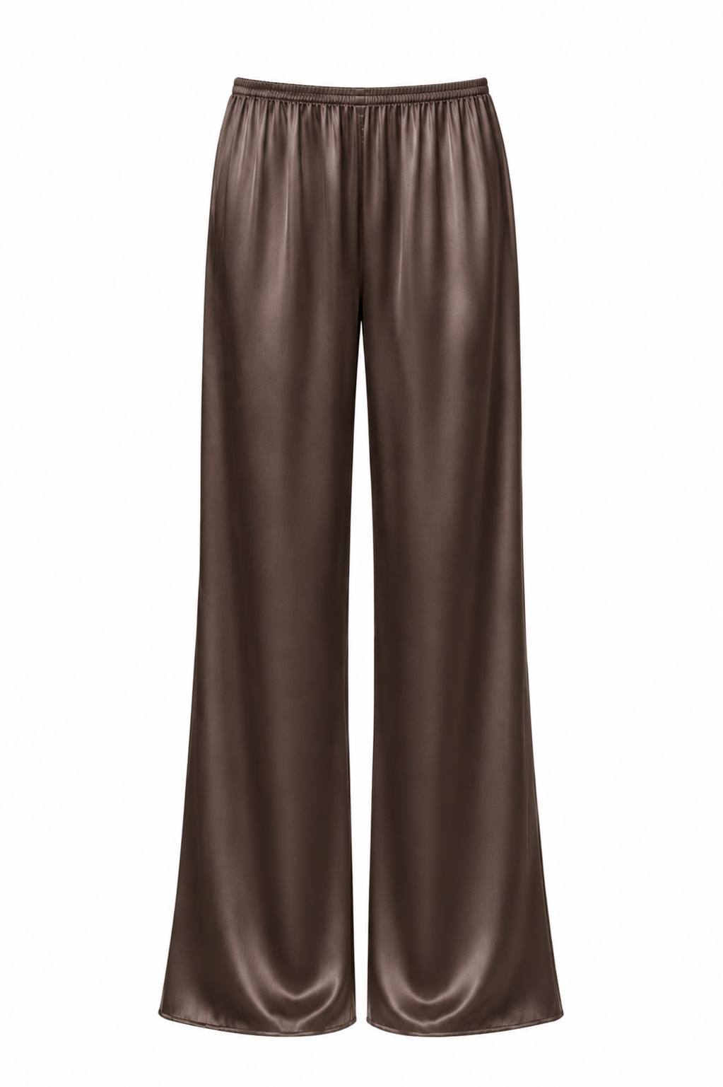 SILK PANTS CHOCO BROWN