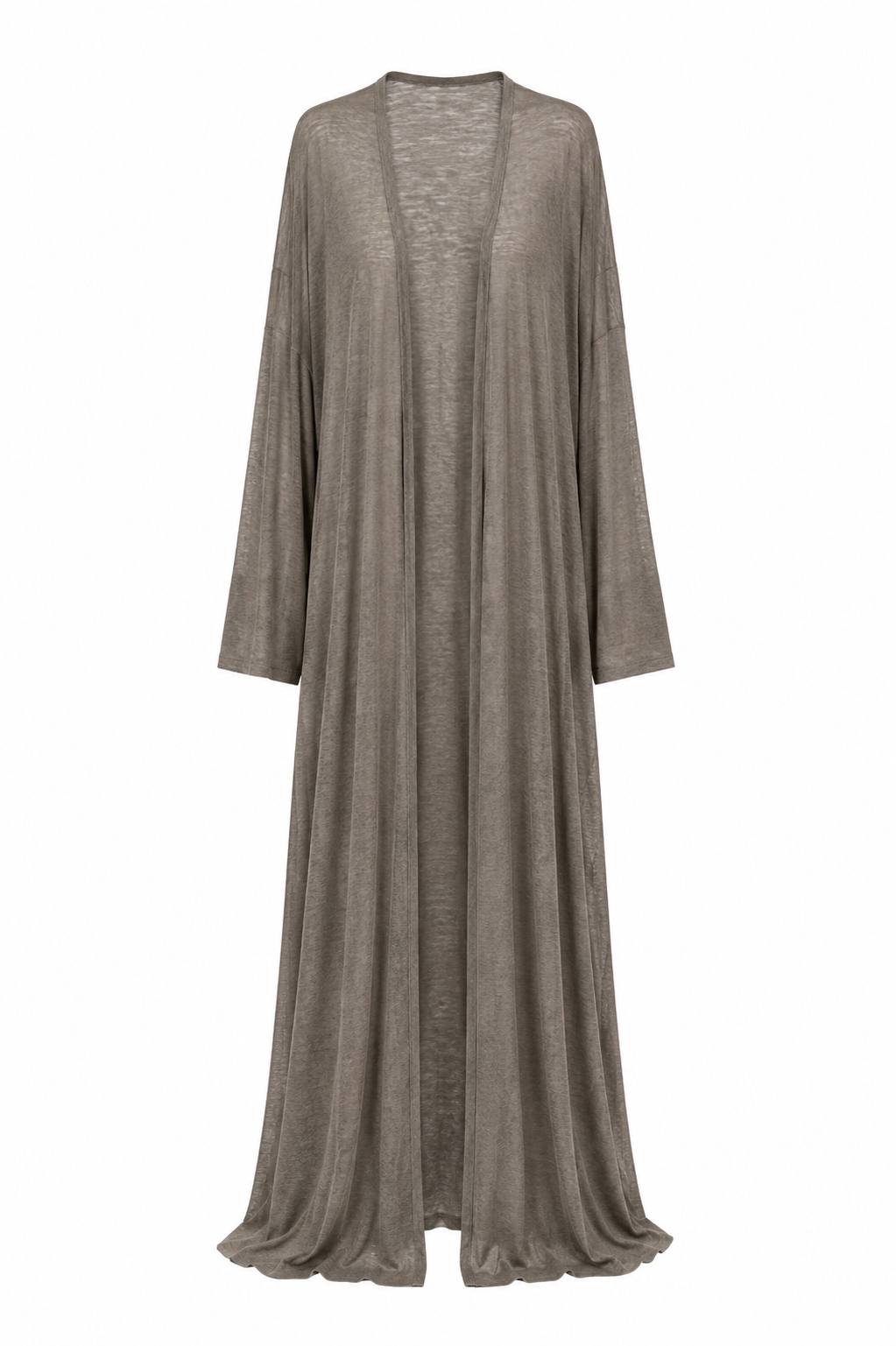 MAXI CARDIGAN IN DESERT LATTE